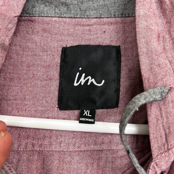 Imperial‎ Motion Shirt Men Extra Large Red Button Up Hooded Long Sleeve XL - Picture 3 of 8